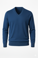 Blue V-Neck Pullover