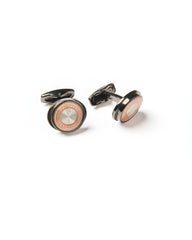 ROSE GOLD INTERIOR & MATTE BLACK EXTERIOR CUFFLINKS