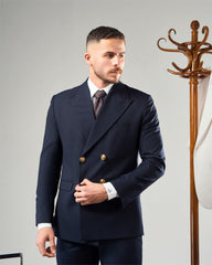 NAVY-BLUE DOUBLE-BREASTED SUIT