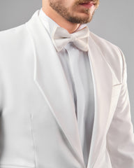 White Curved Suit