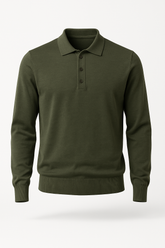 Olive Polo Long Sleeve