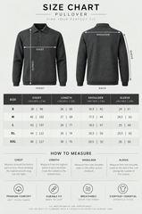 Men's Charcoal Grey Long-Sleeve Polo Sweatshirt