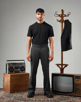 OVERSIZED DARK GREY STRIPE PANTS