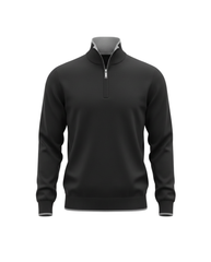 Black Zipped Pullover