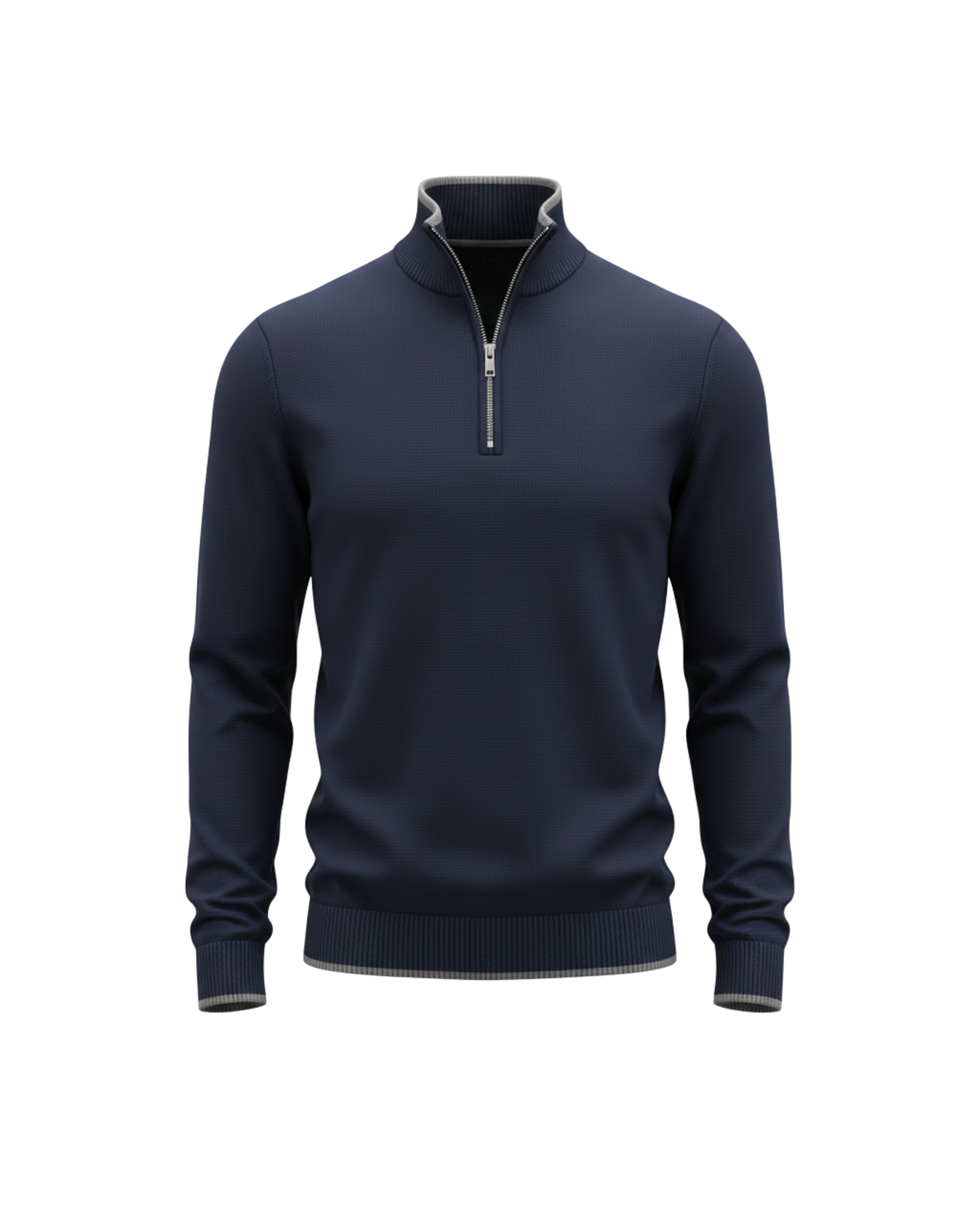 Navy Zipped Pullover