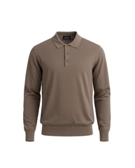 Beige Polo Long Sleeve