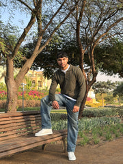 Olive  Polo Long Sleeve