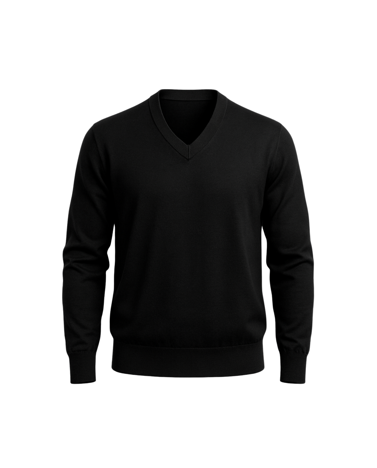 Black V-Neck Pullover