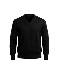 Black V-Neck Pullover