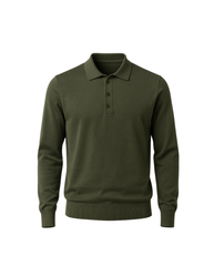 Olive  Polo Long Sleeve