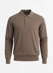Beige Polo Long Sleeve