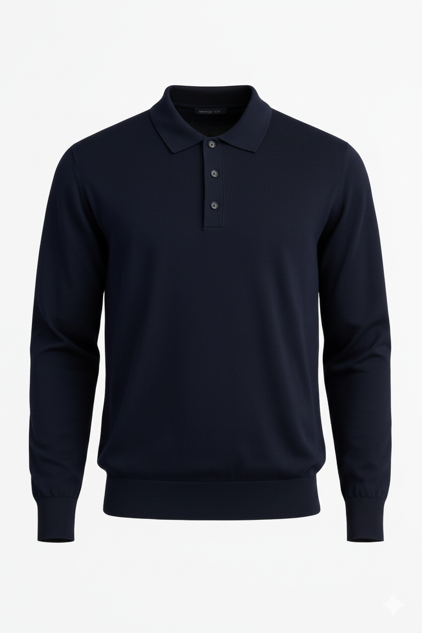 Navy-Blue Polo Long Sleeve