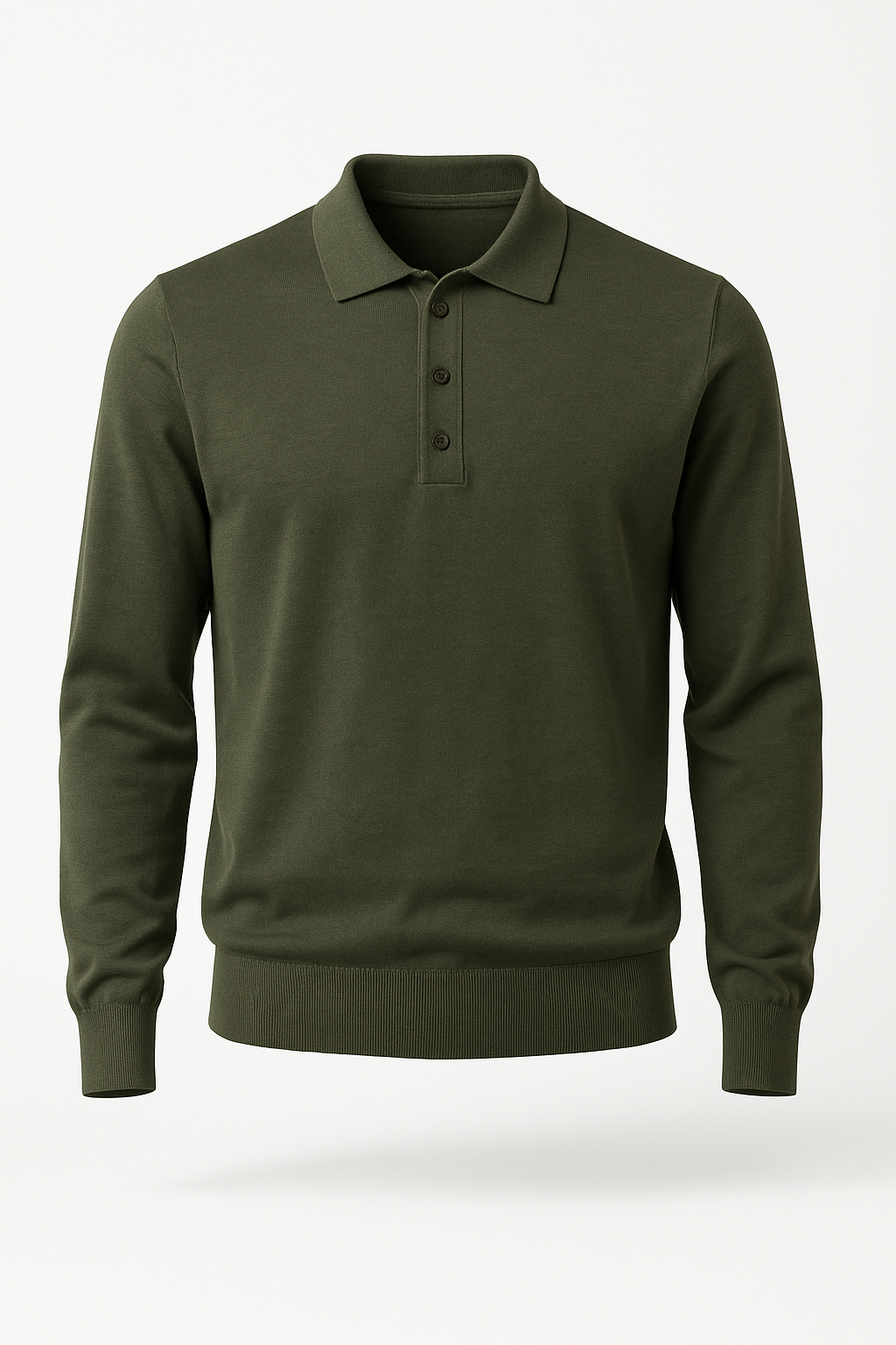 Olive  Polo Long Sleeve
