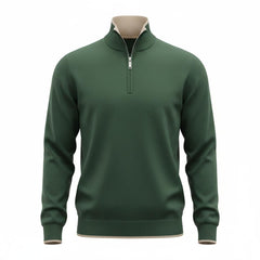 Olive Zipped Pullover